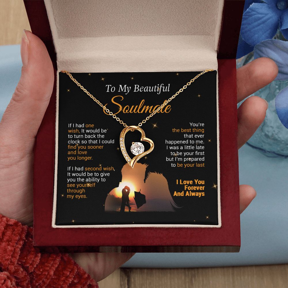 To My Soulmate Necklace, Gift For Wife Girlfriend From Husband, Birthday Gift