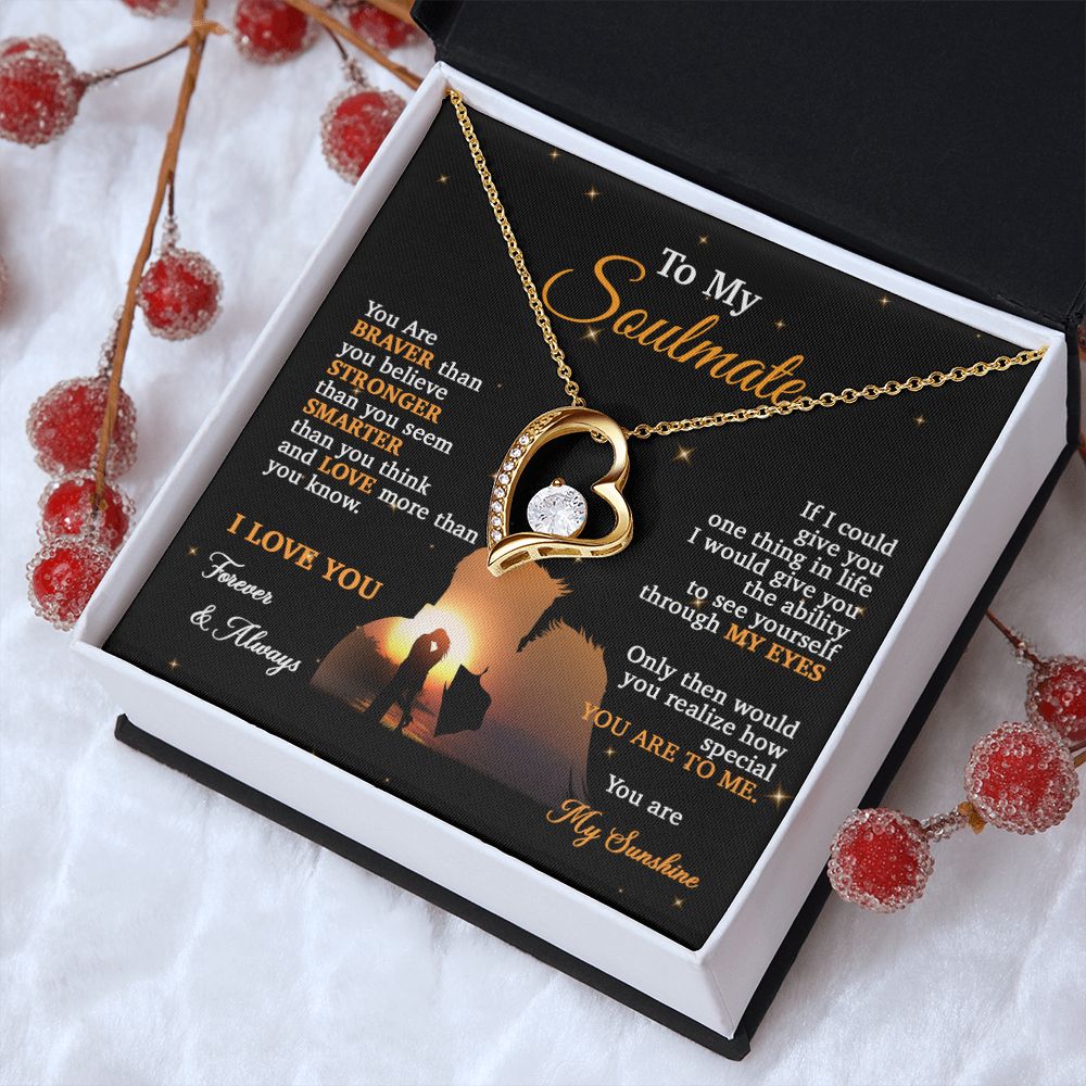 To My Soulmate Necklace, Gift For Wife Girlfriend From Husband, Birthday Gift