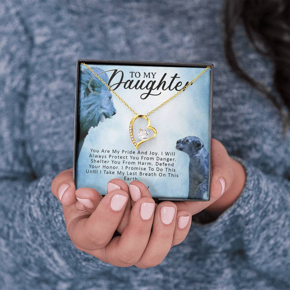 To My Daughter Necklace, Daughter Father Necklace, Daughter Gift from Dad