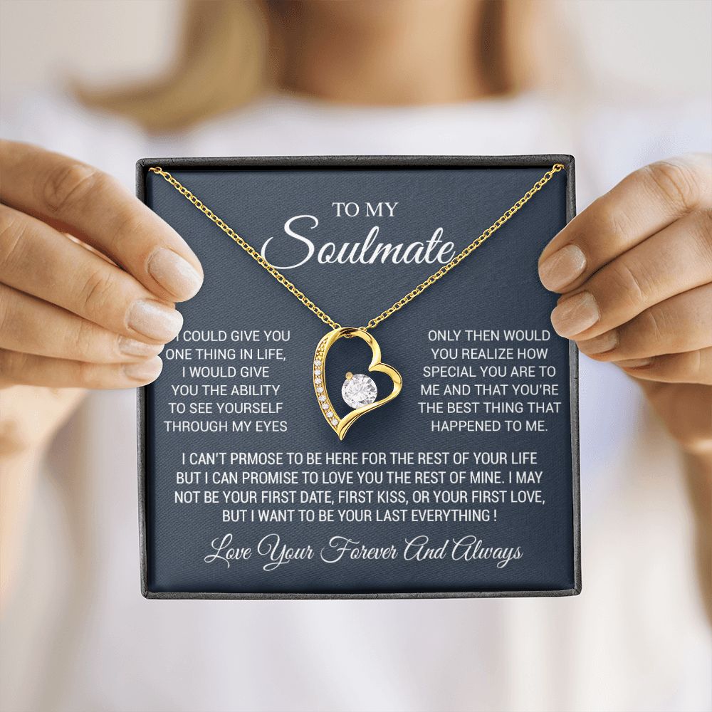To My Soulmate Necklace, Soulmate Birthday, Soulmate Anniversary Gift
