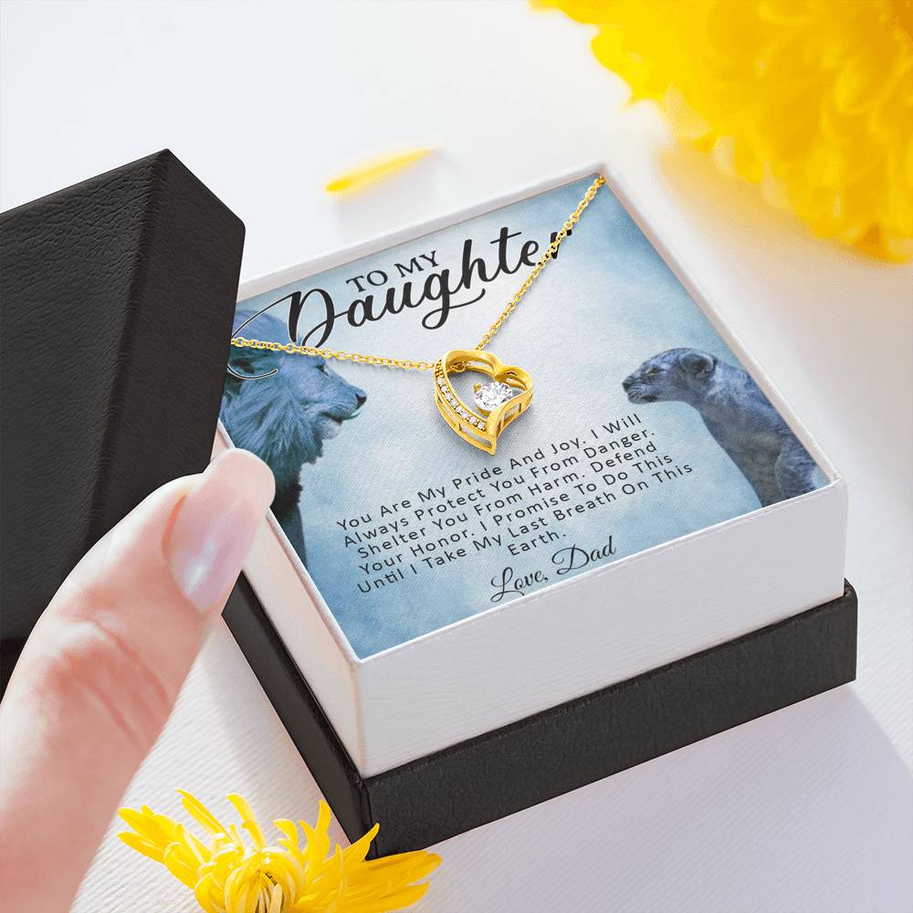 To My Daughter Necklace, Daughter Father Necklace, Daughter Gift from Dad