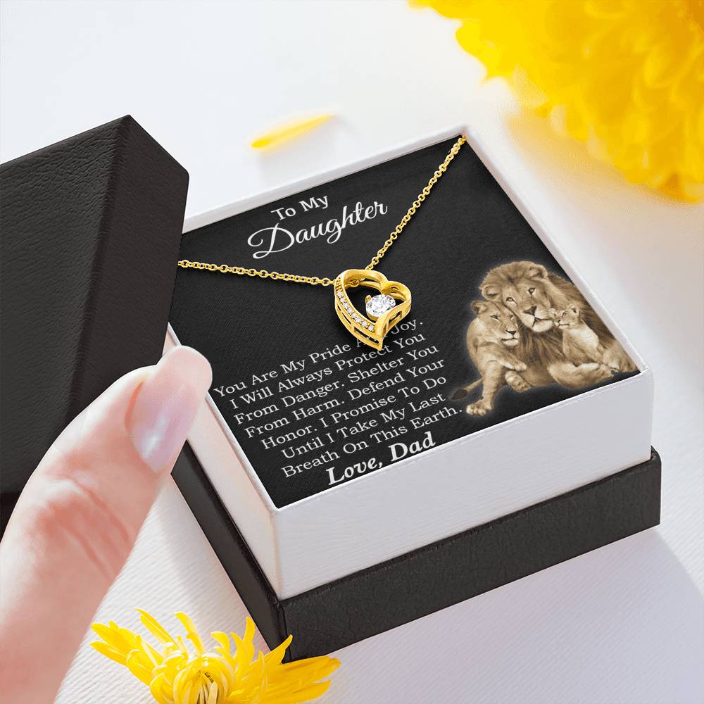 To My Daughter Necklace, Daughter Father Necklace, Daughter Gift from Dad