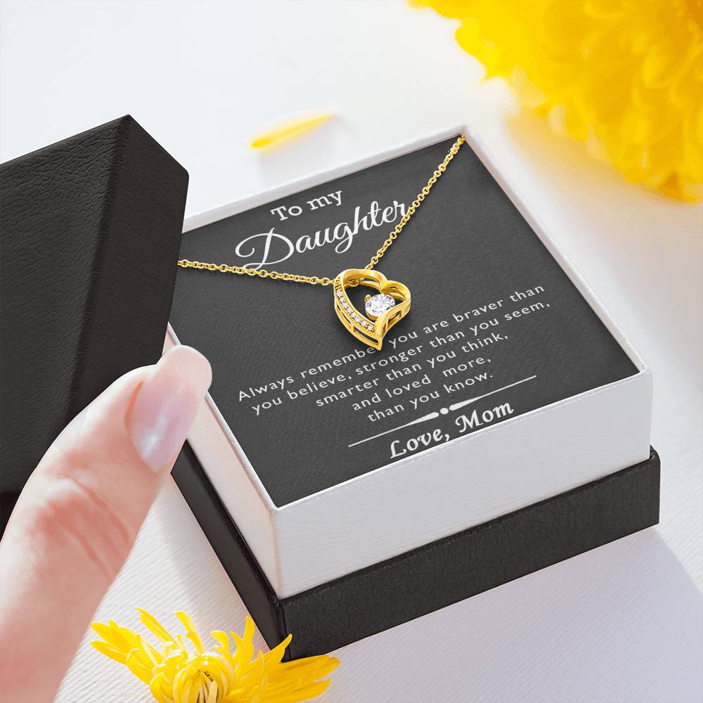 To My Daughter Always Remember Necklace, Daughter Mother Necklace, Daughter Gift From Mom