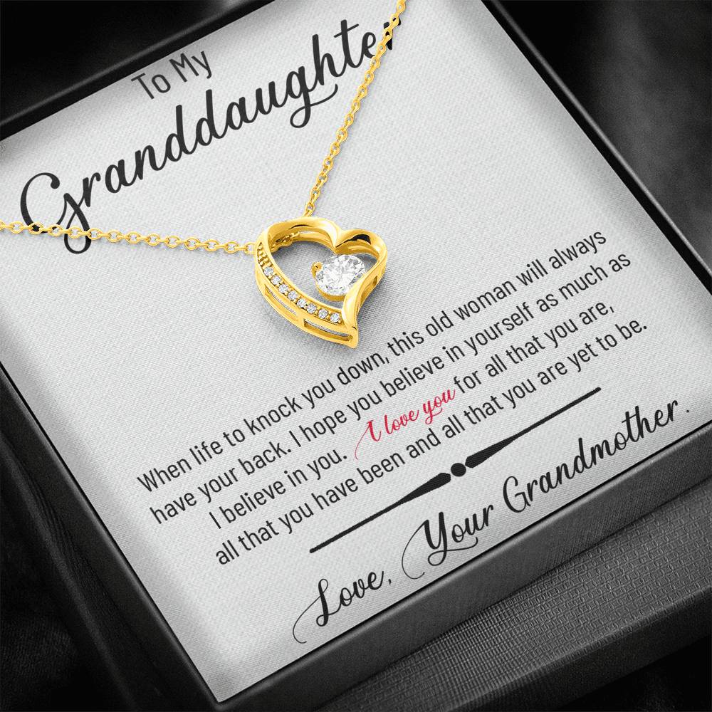 To My Granddaughter Necklace, Granddaughter Gifts From Grandmother