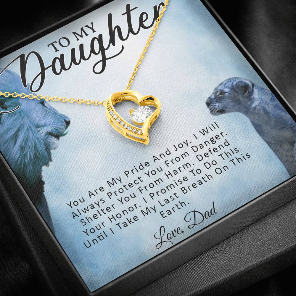 To My Daughter Necklace, Daughter Father Necklace, Daughter Gift from Dad