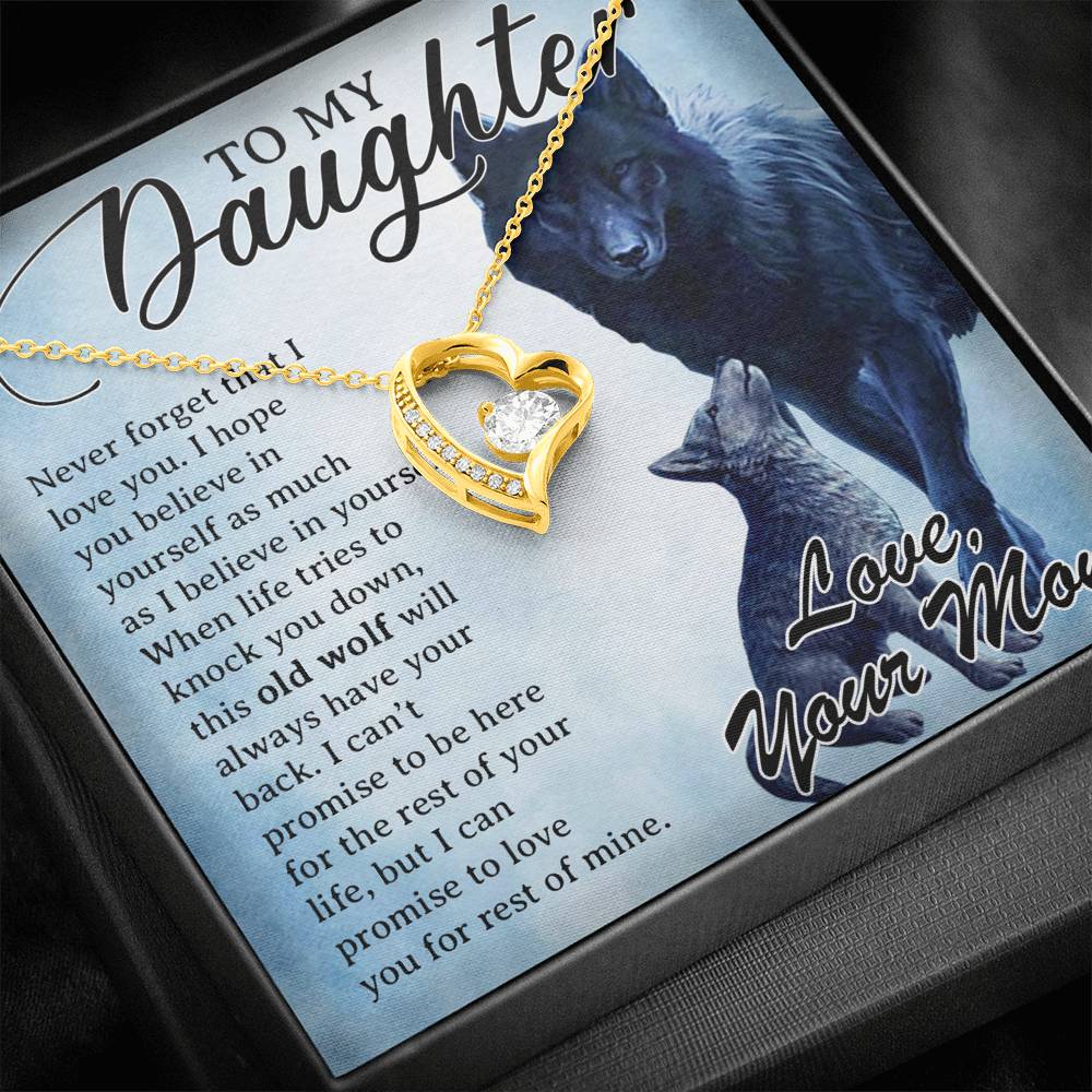 To My Daughter Necklace, Daughter Father Necklace, Daughter Gift from Mom
