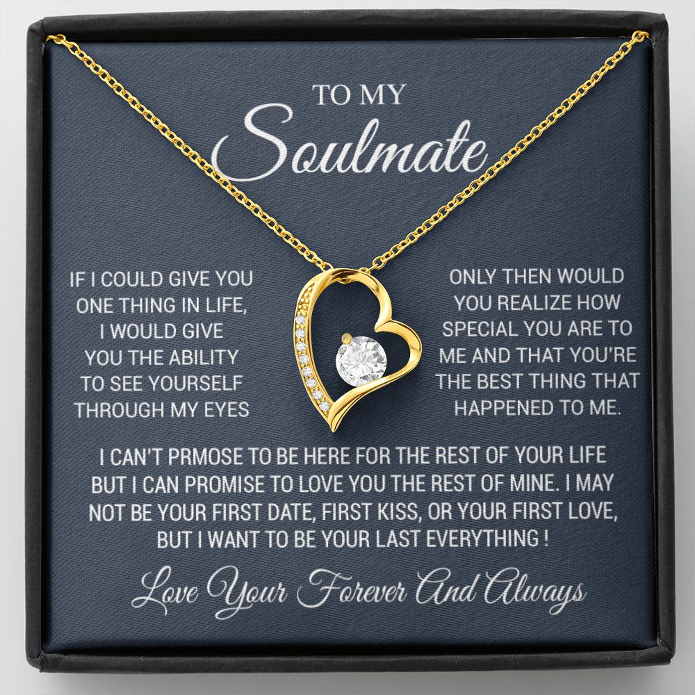 To My Soulmate Necklace, Soulmate Birthday, Soulmate Anniversary Gift