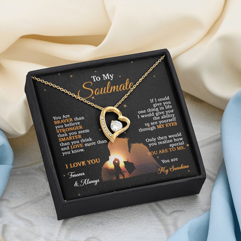 To My Soulmate Necklace, Gift For Wife Girlfriend From Husband, Birthday Gift