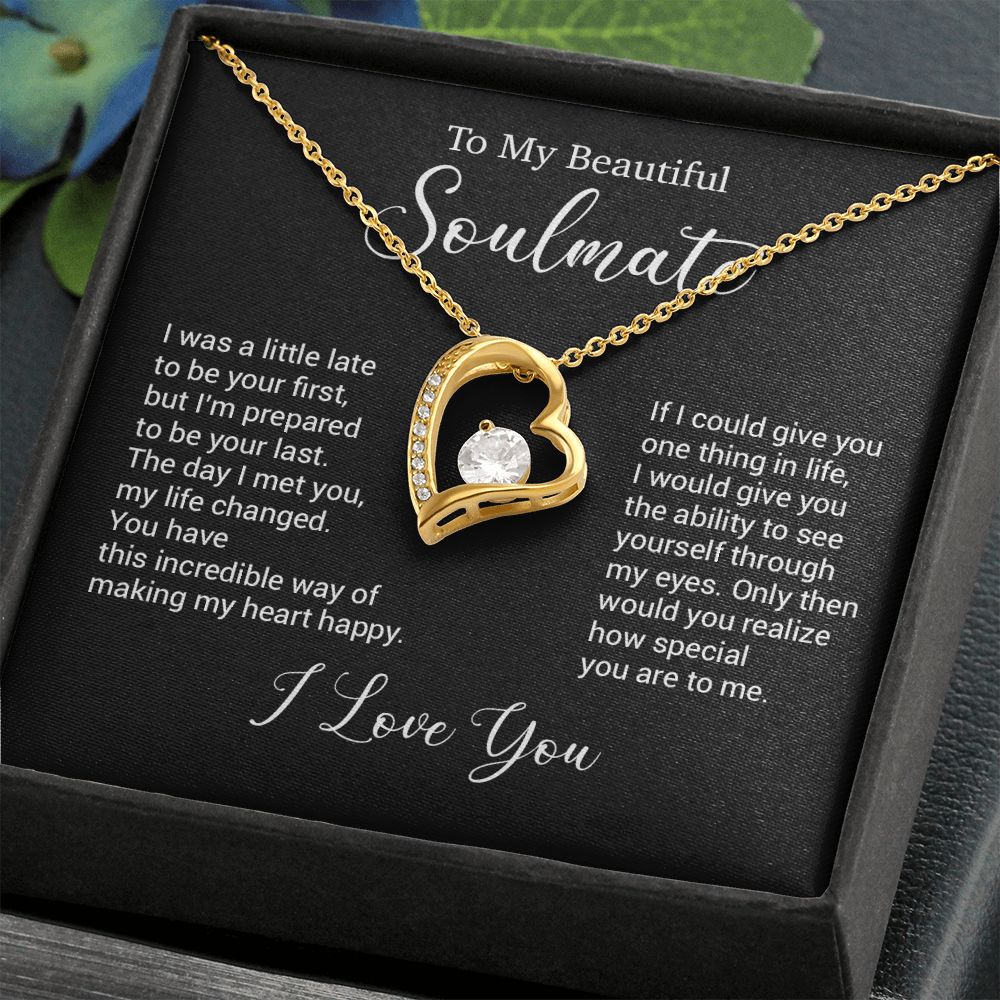 To My Soulmate Necklace, Valentine Gift For Her, Gift For Soulmate, Gift For Her