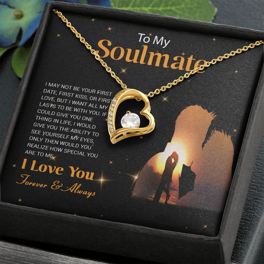 To My Soulmate Necklace, Gift For Wife Girlfriend From Husband, Valentines Day