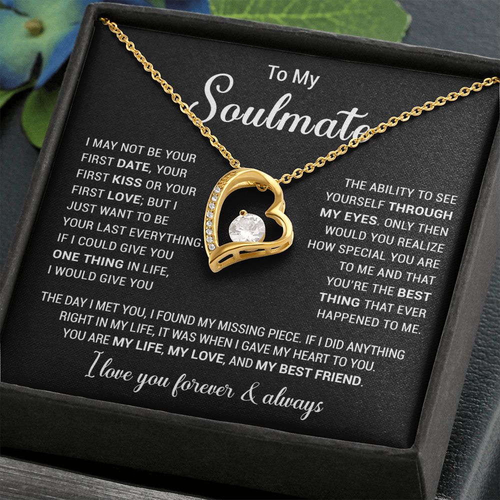 To My Soulmate Necklace, Gift for Wife, Girlfriend, Anniversary Gift, Xmas Gift