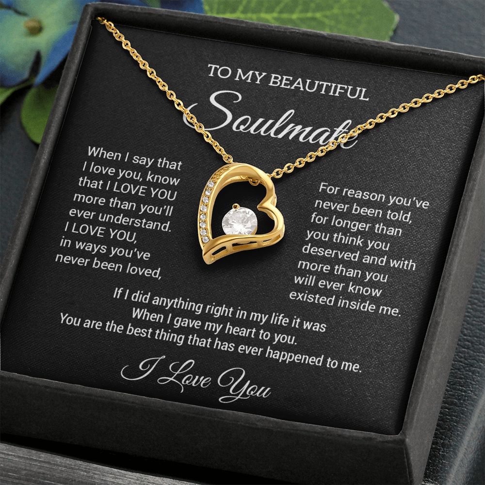 To My Soulmate Necklace, Fiance Necklace, Valentine Day Gift , Gift For Soulmate