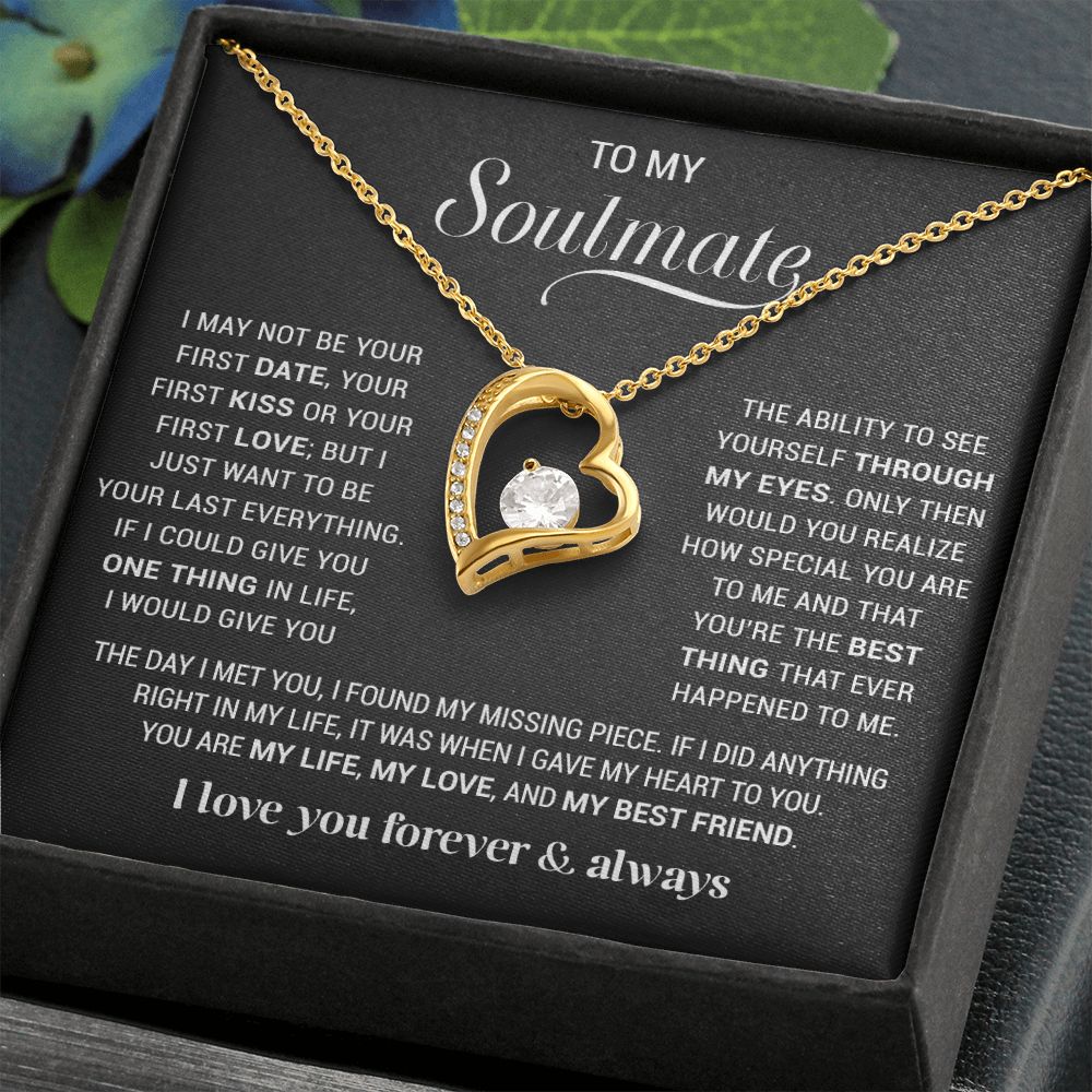 To My Soulmate Necklace, Gift For Wife, Gift from Husband, Valentine Days Gift