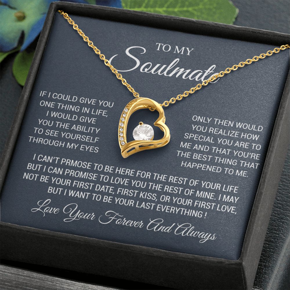 To My Soulmate Necklace, Soulmate Birthday, Soulmate Anniversary Gift