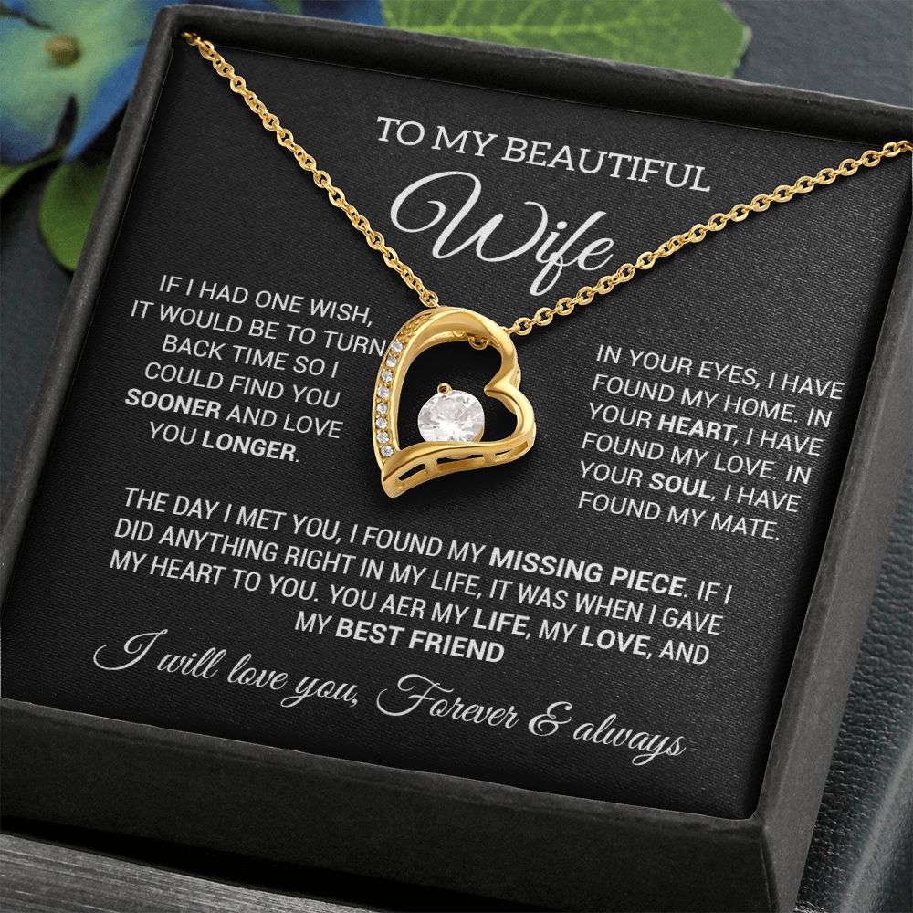 To My Wife Necklace, Gift For Wife, Anniversary Gift For Wife, Christmas Gifts