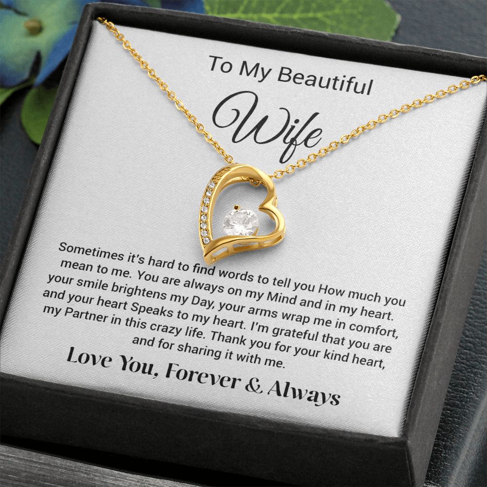 To My Wife Necklace, Gift for Wife, Girlfriend, Anniversary Gift, Birthday Gift