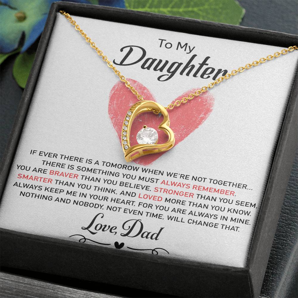 To My Daughter Necklace, Daughter Father Necklace, Daughter Gift from Dad
