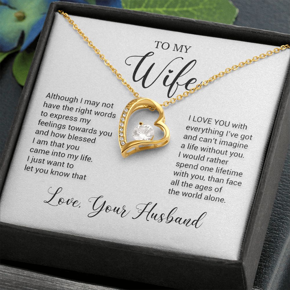 To My Wife Necklace, Wife Husband Necklace, Wife Birthday Gift, Valentine Gift