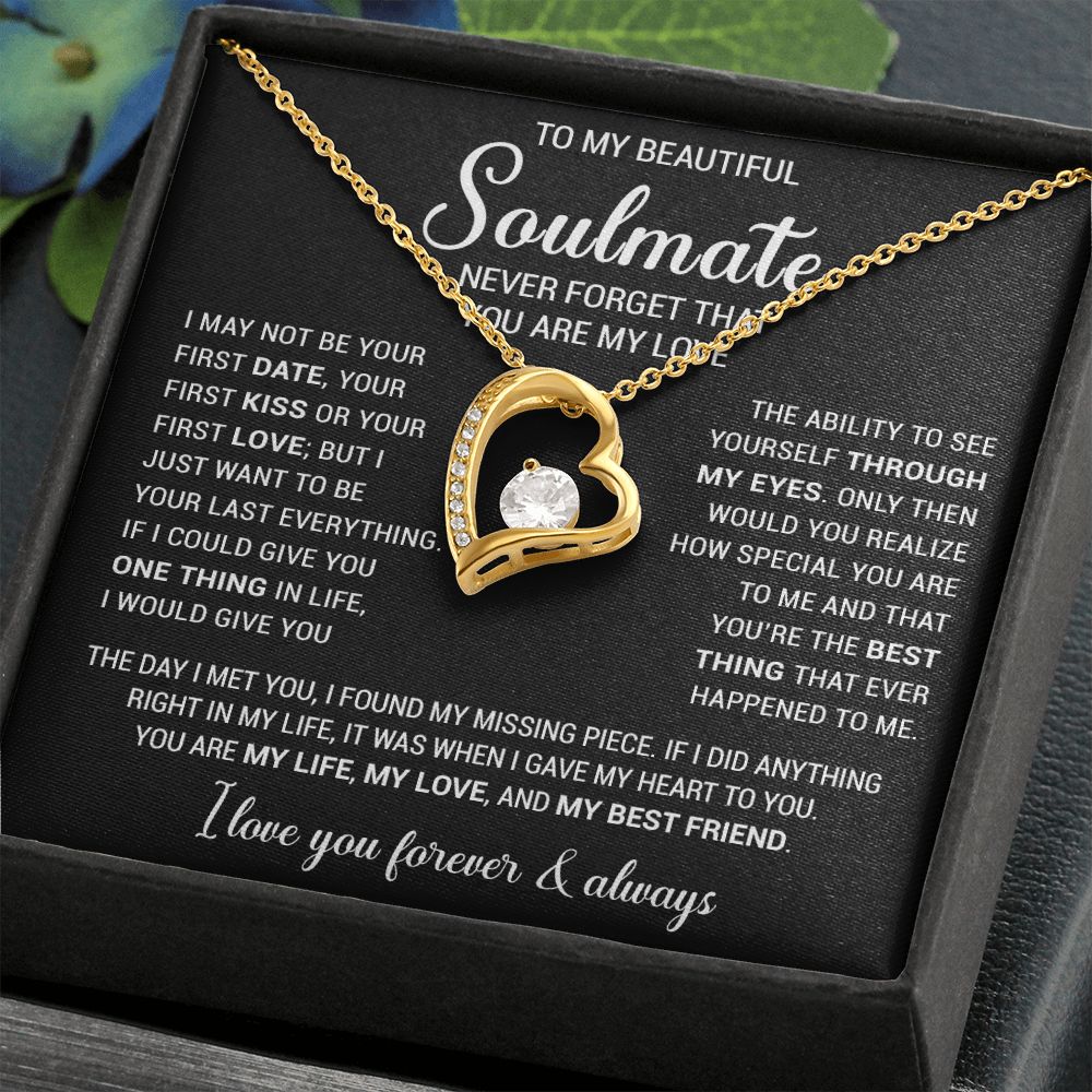 To My Soulmate Necklace Gift For Girlfriend Wife Birthday Gifts Christmas Gifts