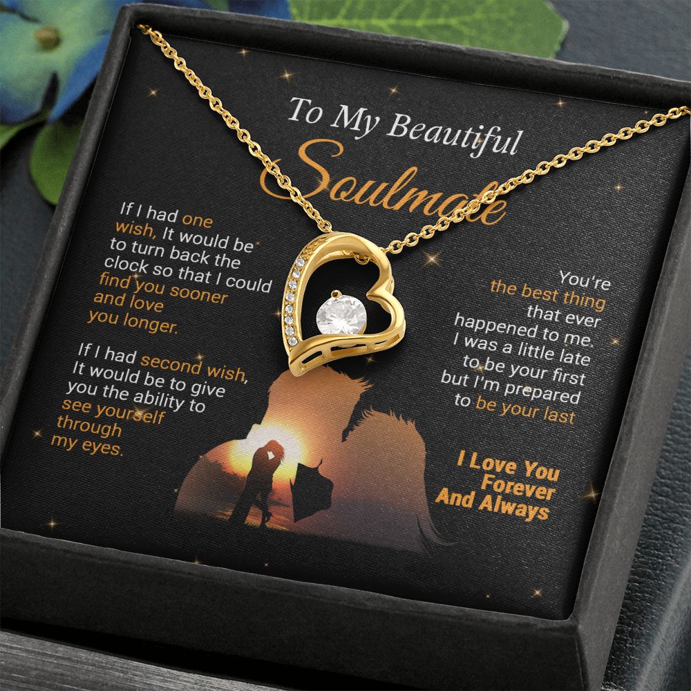 To My Soulmate Necklace, Gift For Wife Girlfriend From Husband, Birthday Gift