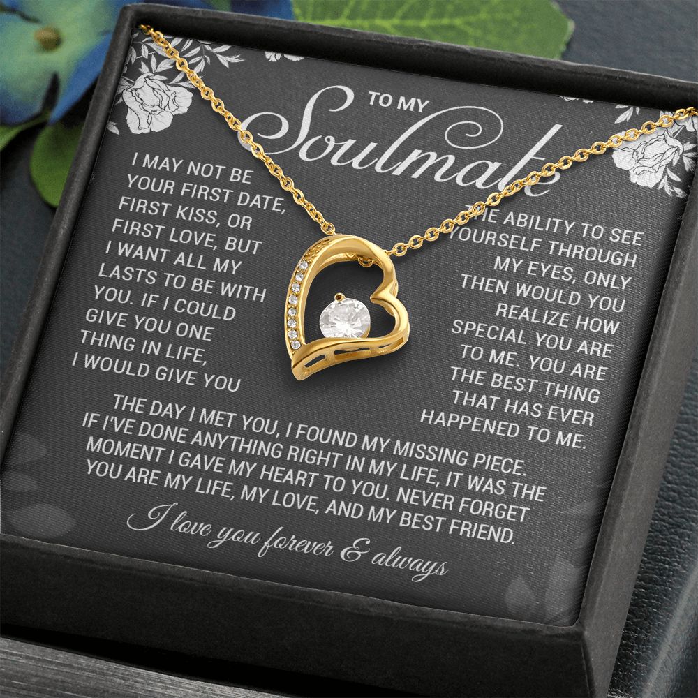 To My Soulmate Necklace, Gift for Wife, Girlfriend, Anniversary Gift, Xmas Gift