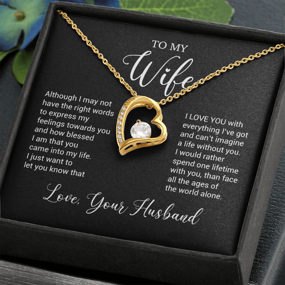 To My Wife Necklace, Wife Husband Necklace, Wife Birthday Gift, Valentine Gift