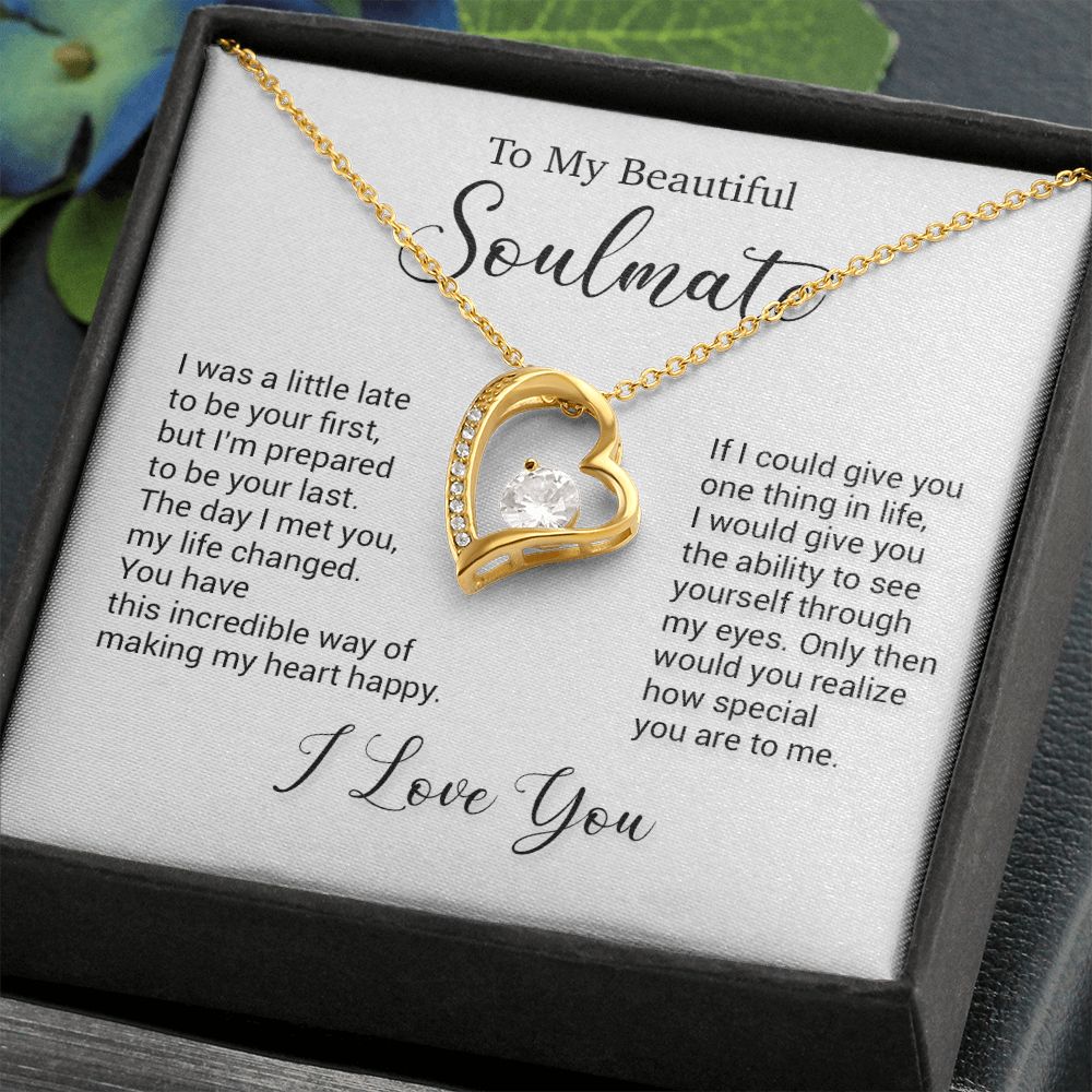 To My Soulmate Necklace, Valentine Gift For Her, Gift For Soulmate, Gift For Her