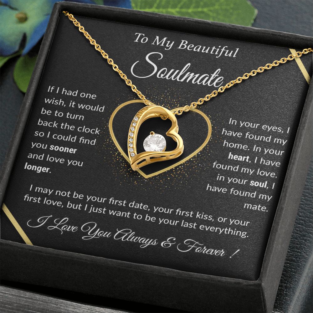 To My Soulmate Necklace, Gift For Wife, Gift from Husband, Valentine Days Gift