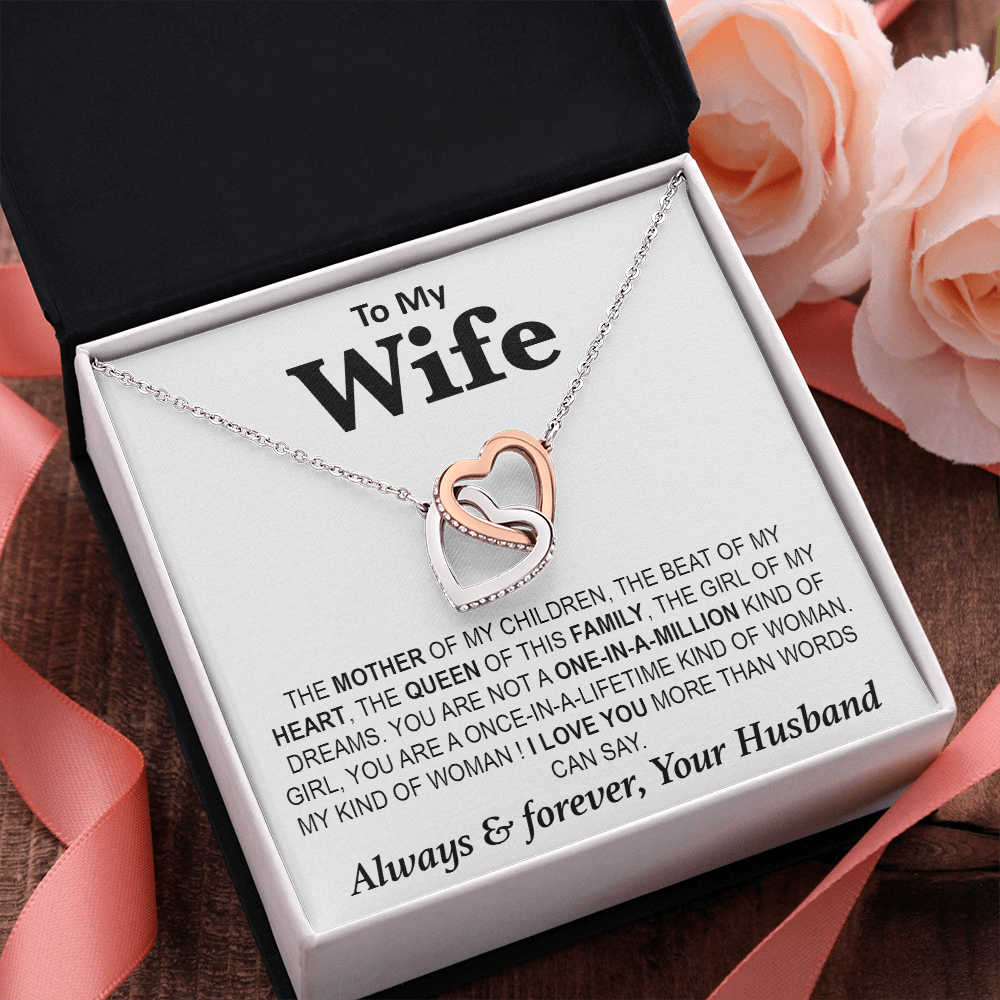 To My Wife Necklace, Gift For Wife Girlfriend From Husband, Valentines Day