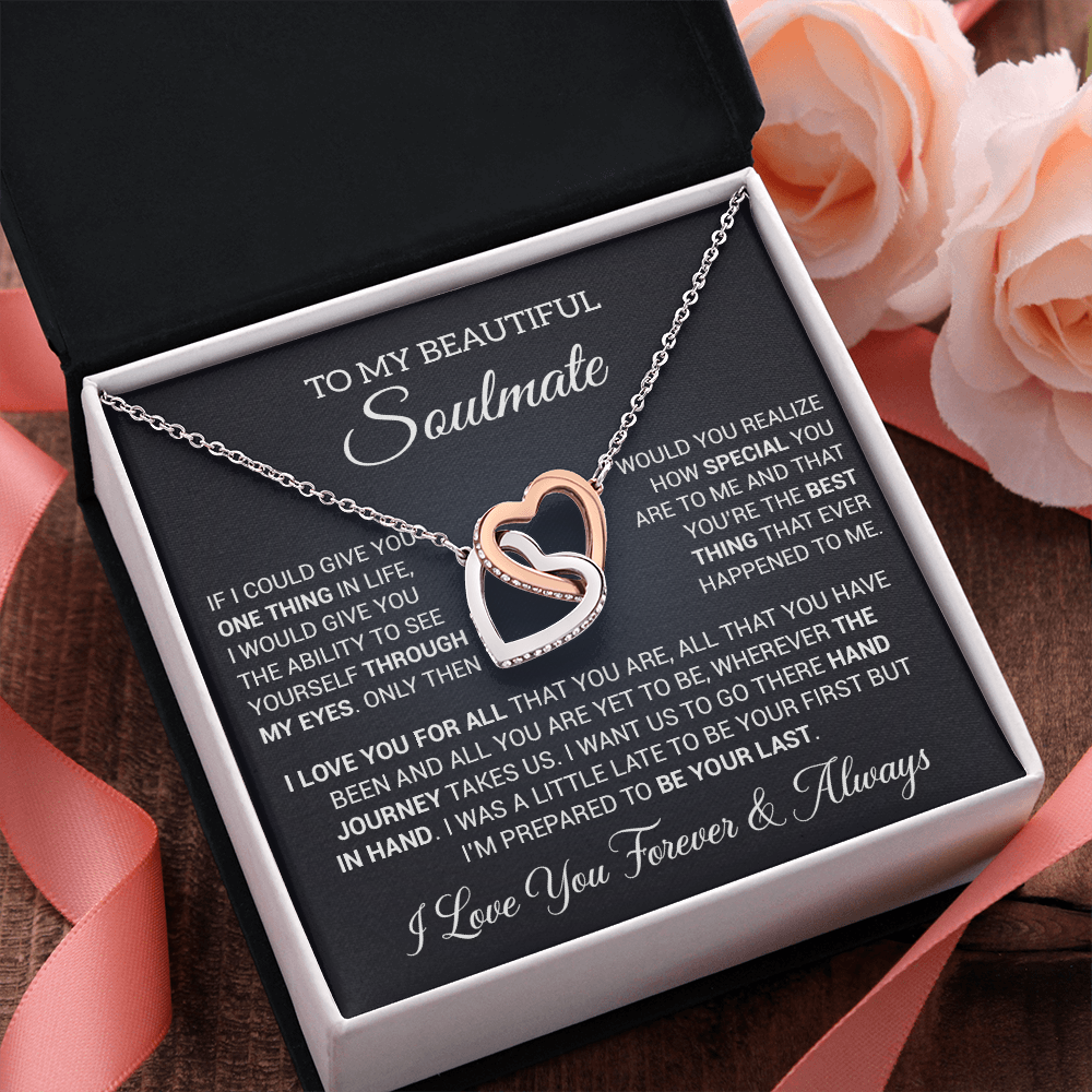 To My Soulmate Necklace, Gift For Wife Girlfriend From Husband, Birthday Gift
