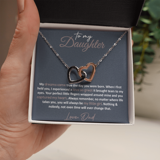 To My Daughter Necklace, Gift For Daughter From Dad, Daughter Father Necklace