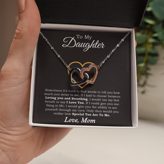 To My Daughter Necklace, Gift For Daughter From Mom, Daughter Mother Necklace