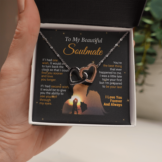 To My Soulmate Necklace, Gift For Wife Girlfriend From Husband, Valentines Day
