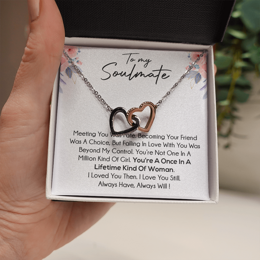 To My Soulmate Necklace Engagement Anniversary Gift for Her Birthday