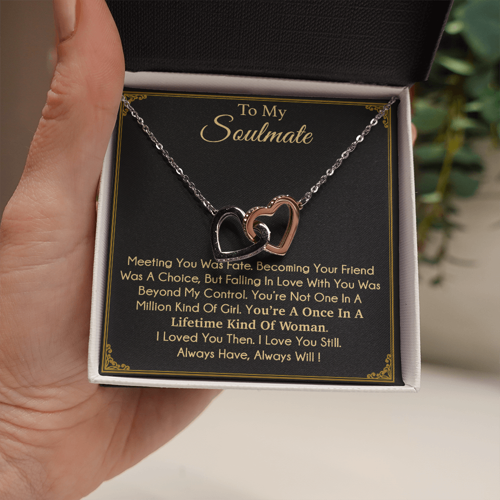 To My Soulmate Necklace Engagement Anniversary Gift for Her Birthday