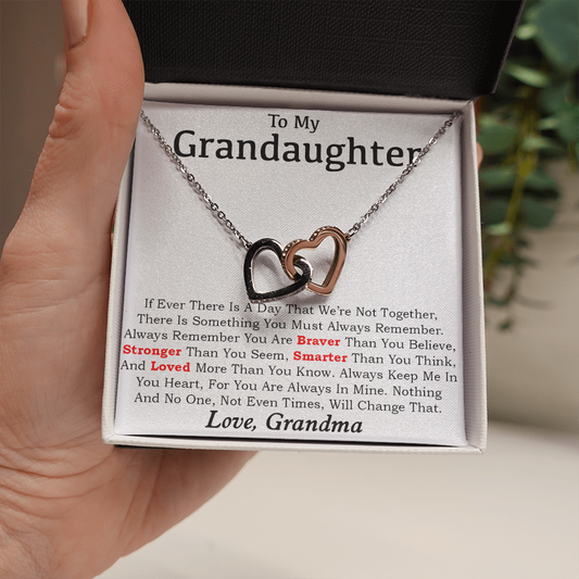 To My Granddaughter Necklace, Granddaughter Gifts From Grandma and Grandpa