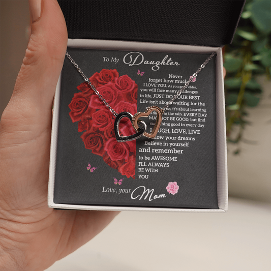 To My Daughter Necklace, Gift for Daughter from Mom, Daughter Mother Necklace