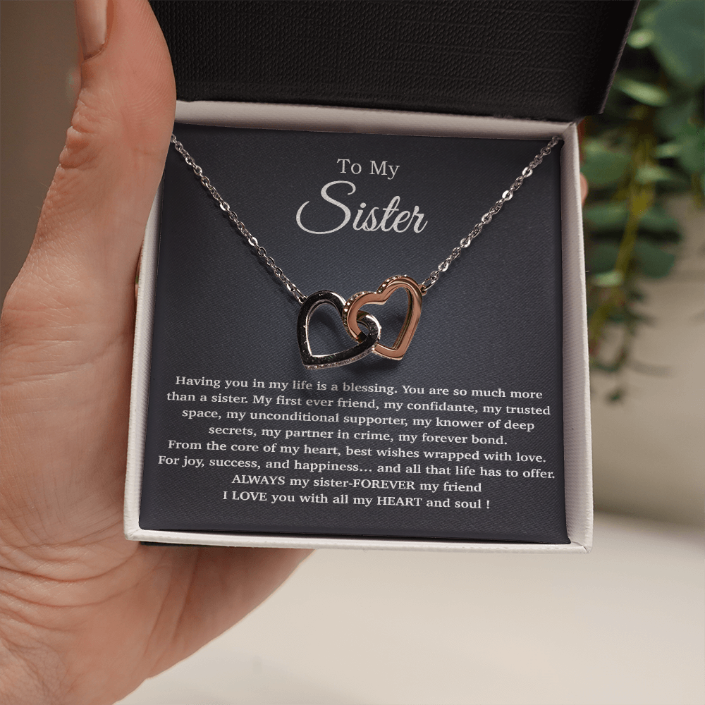 To My Sister Necklace, Birthday Gift For Little Sister, Birthday Gift