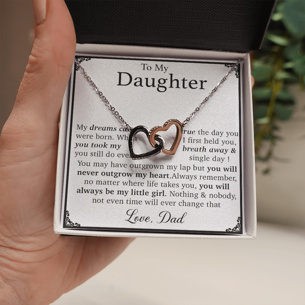 To My Daughter Necklace, Gift for Daughter from Dad, Daughter Father Necklace