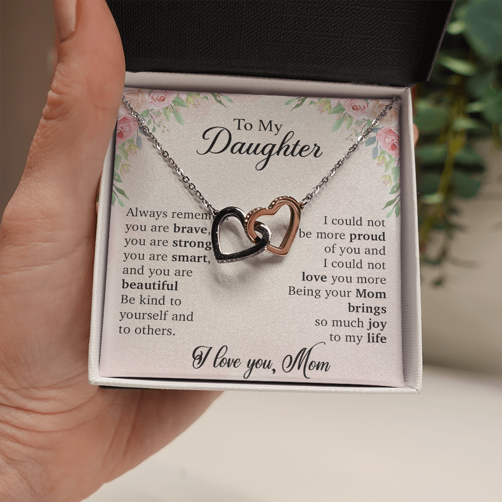 To My Daughter Necklace Love Mom