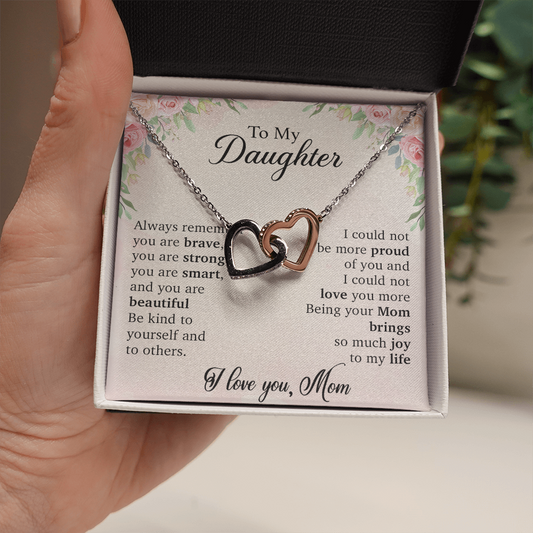 To My Daughter Necklace Love Mom