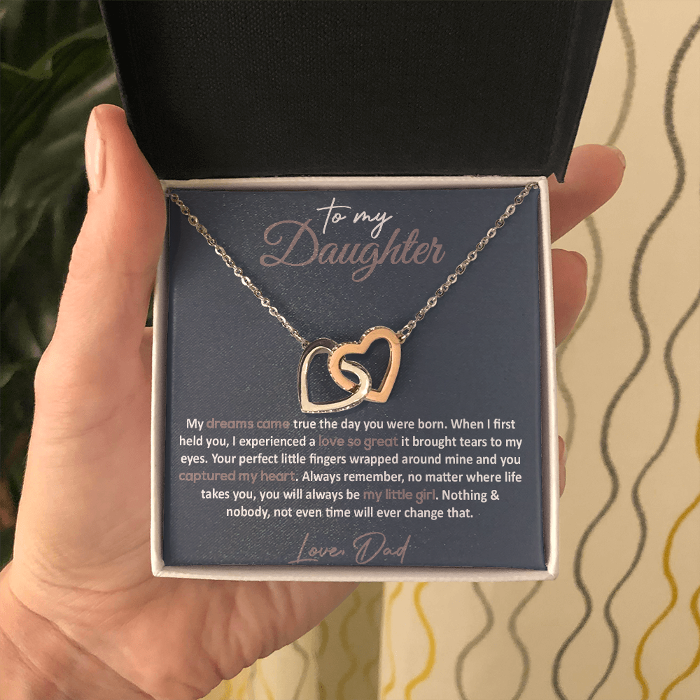 To My Daughter Necklace, Gift For Daughter From Dad, Daughter Father Necklace