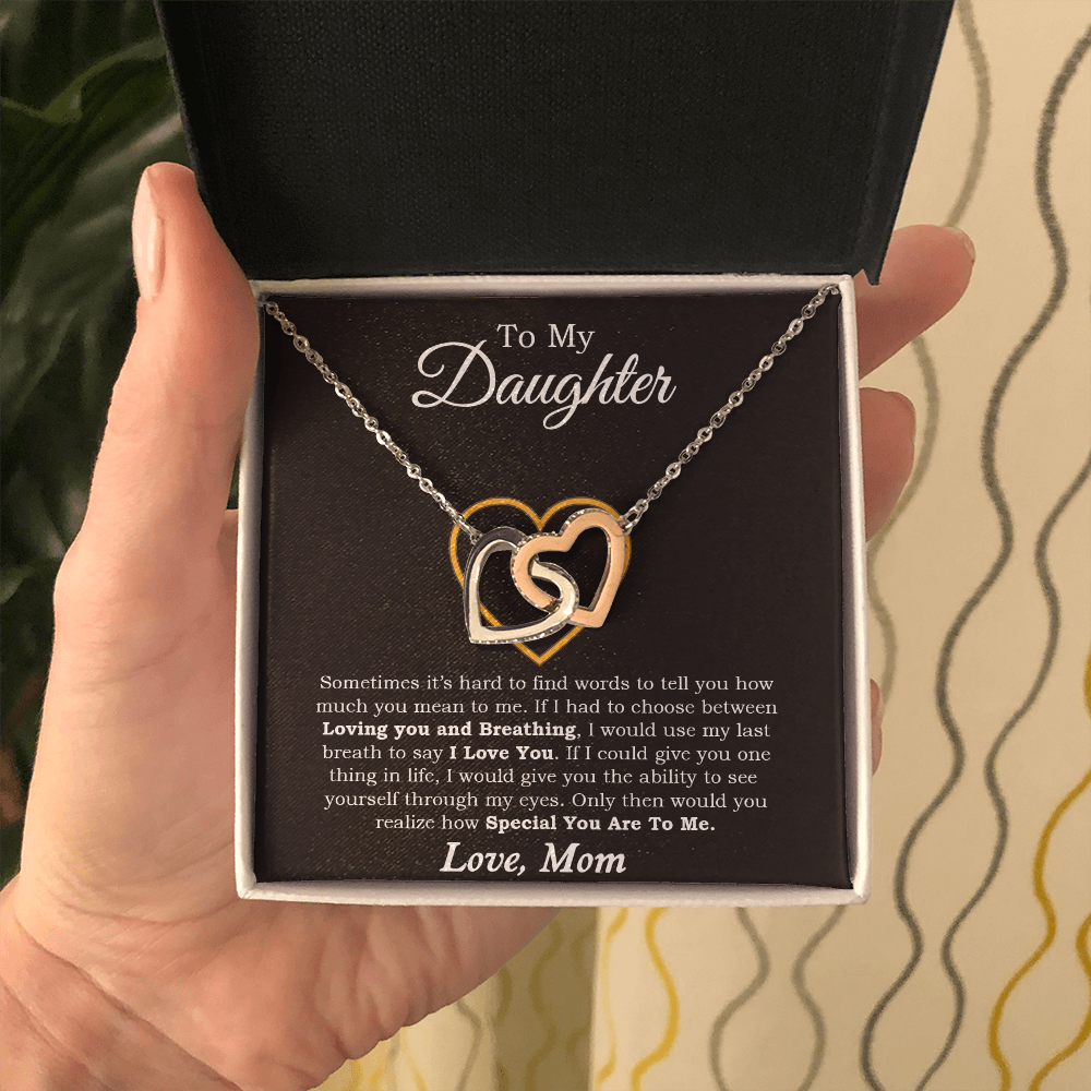To My Daughter Necklace, Gift For Daughter From Mom, Daughter Mother Necklace