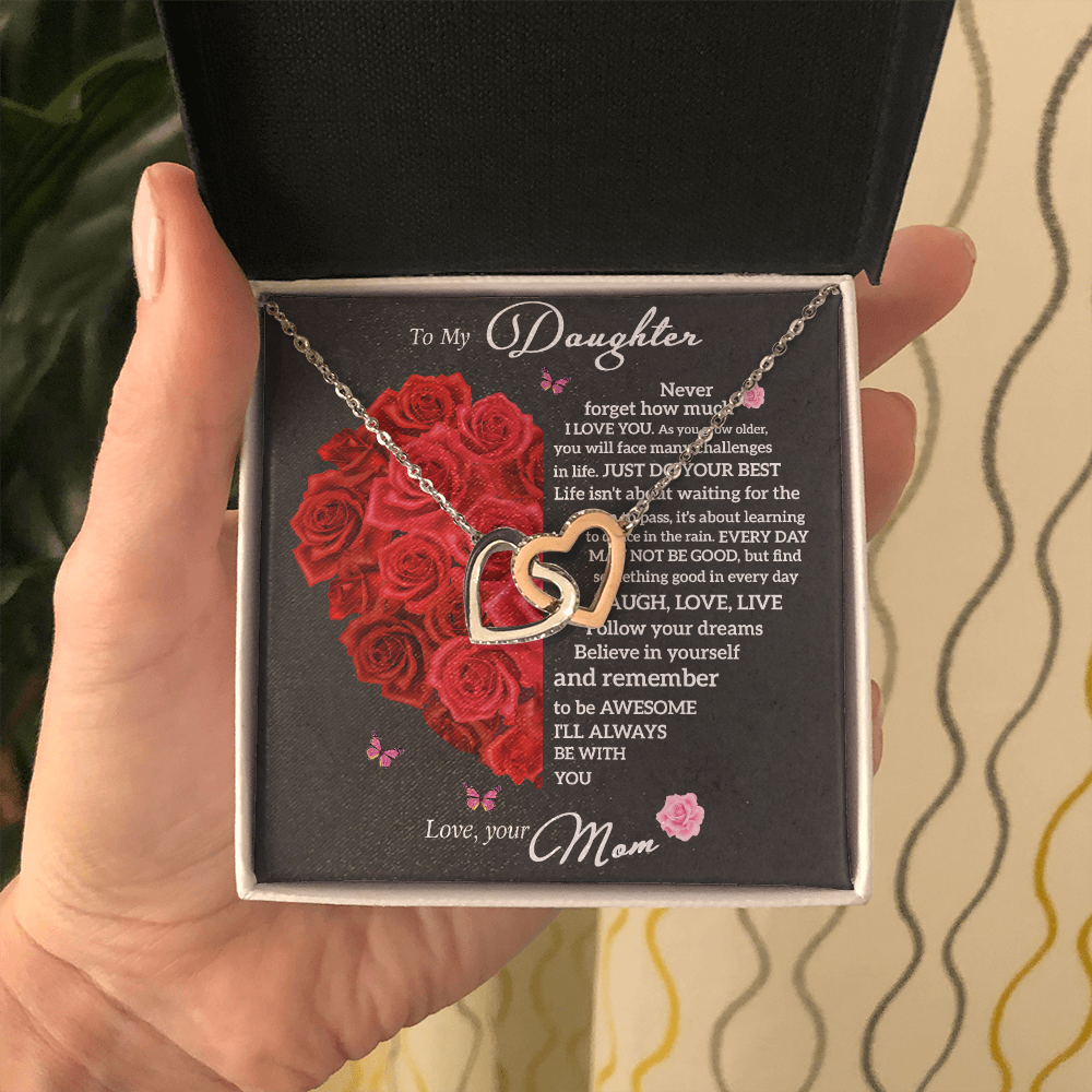To My Daughter Necklace, Gift for Daughter from Mom, Daughter Mother Necklace