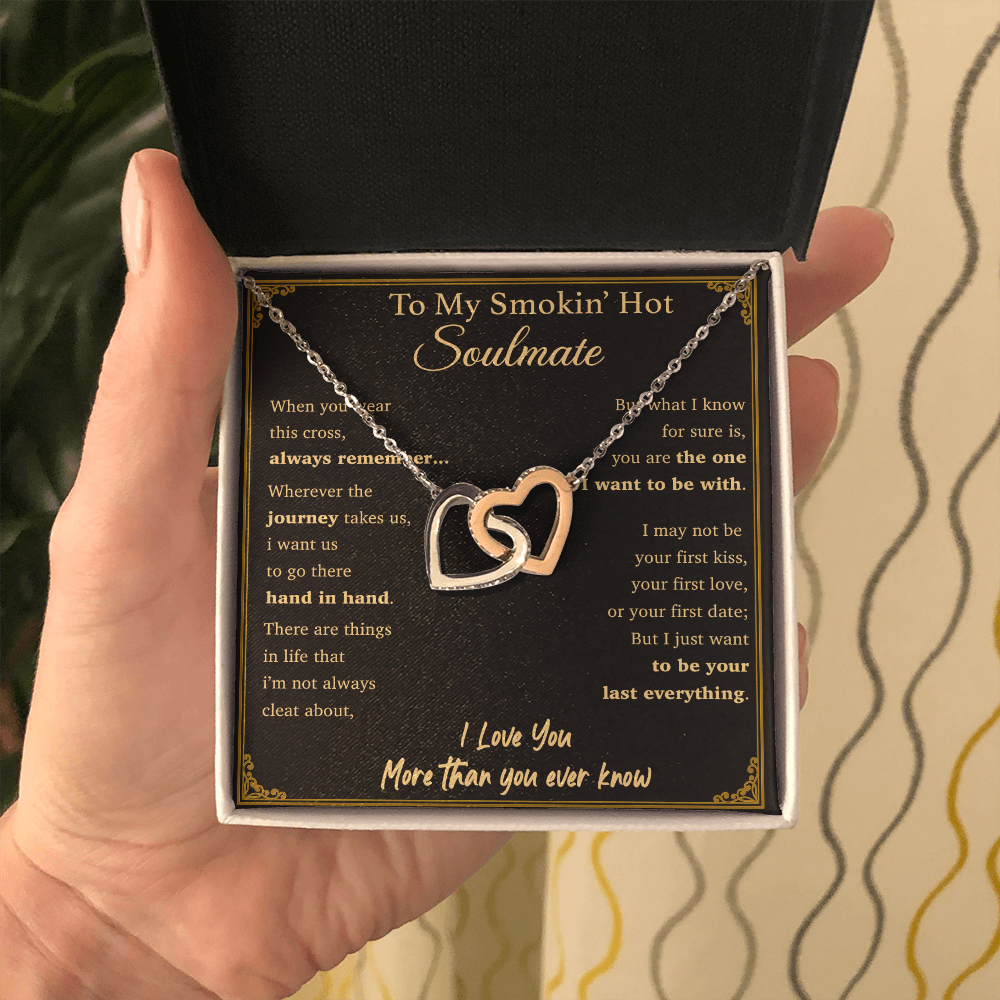 To My Soulmate Necklace Engagement Anniversary Gift for Her Birthday