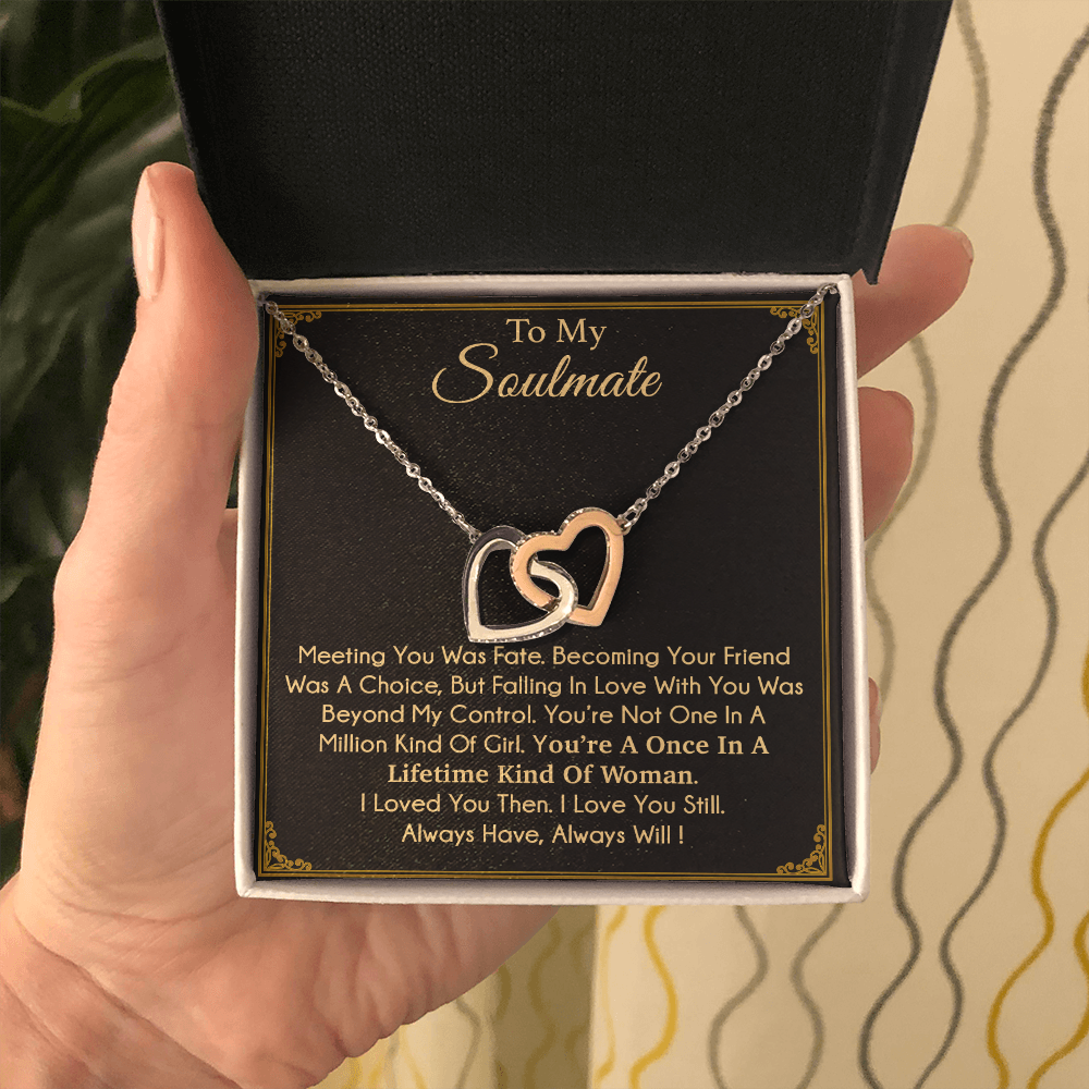 To My Soulmate Necklace Engagement Anniversary Gift for Her Birthday