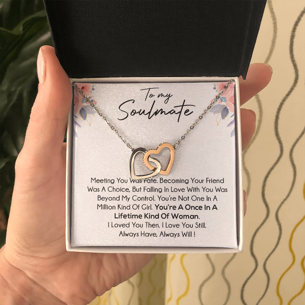 To My Soulmate Necklace Engagement Anniversary Gift for Her Birthday