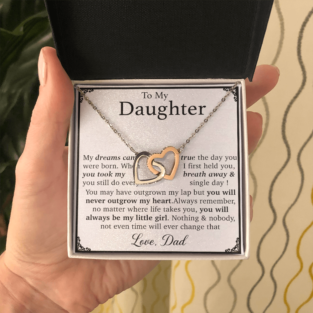 To My Daughter Necklace, Gift for Daughter from Dad, Daughter Father Necklace