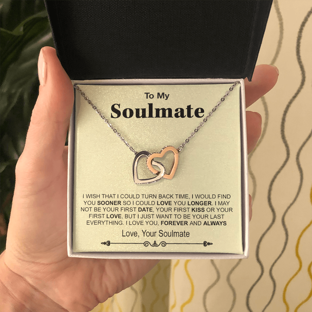 To My Soulmate Necklace, Birthday Necklace For Wife, Anniversary Gift