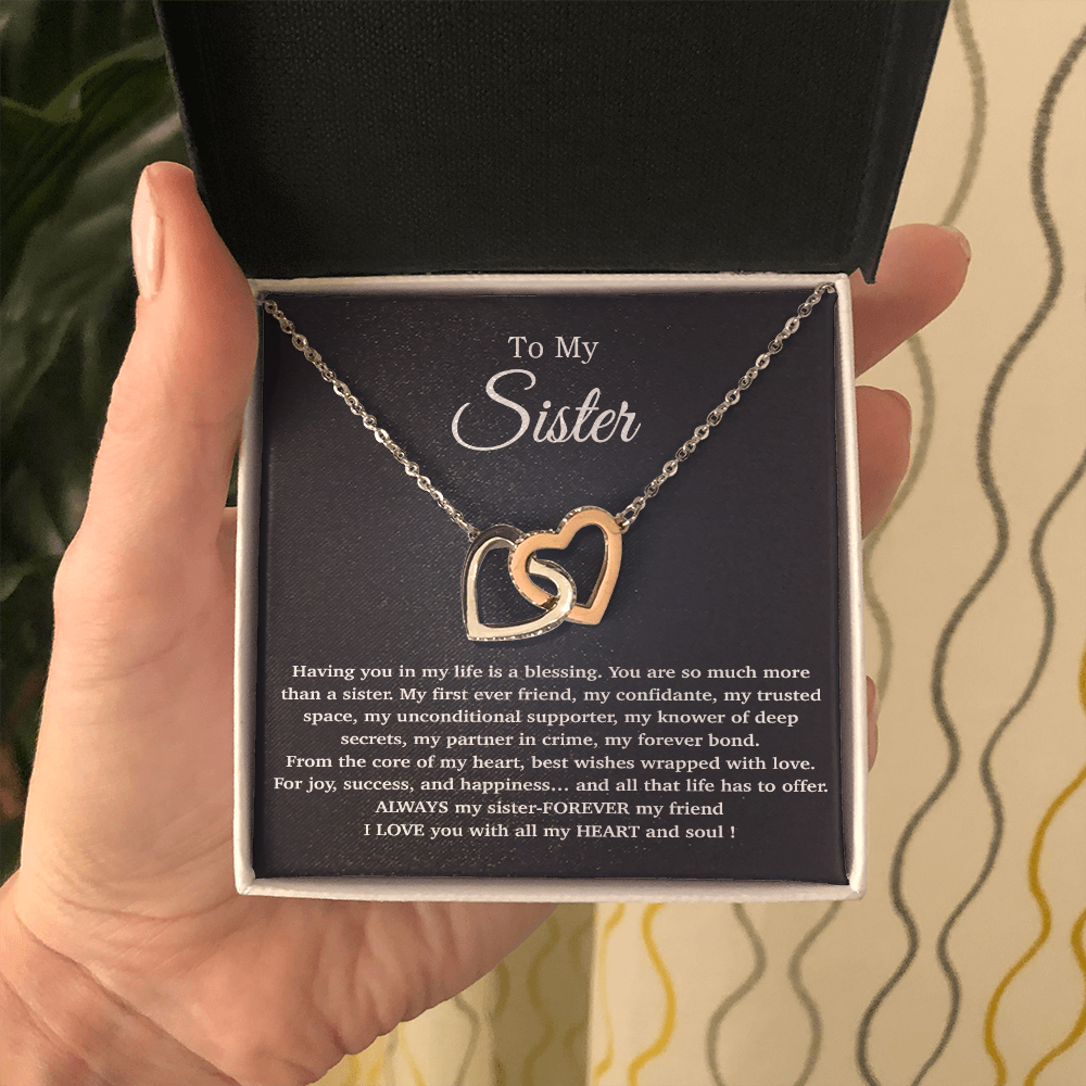 To My Sister Necklace, Birthday Gift For Little Sister, Birthday Gift